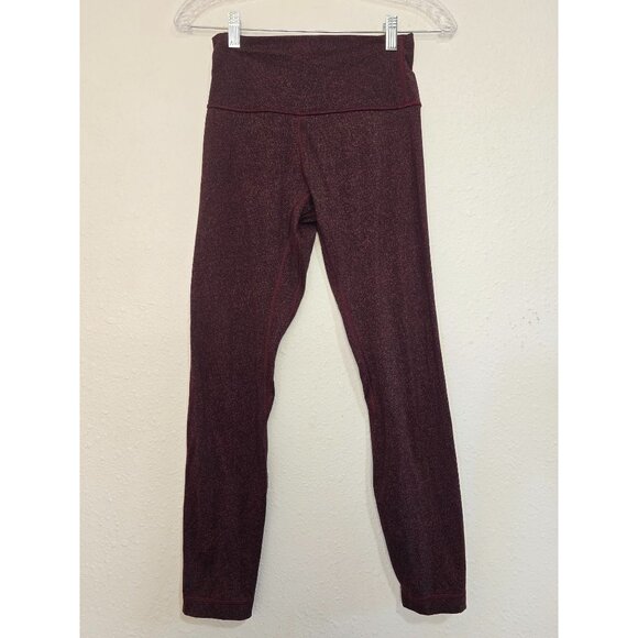 Lululemon Womens  High Rise Leggings Size 4 Stretch Athletic Soft - Picture 1 of 5